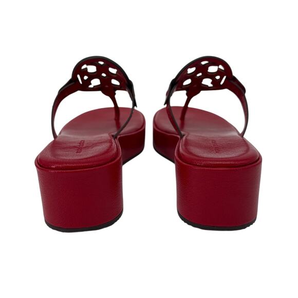 TORY BURCH Miller Wedge Sandal in Tory Red 7 - Picture 5 of 9